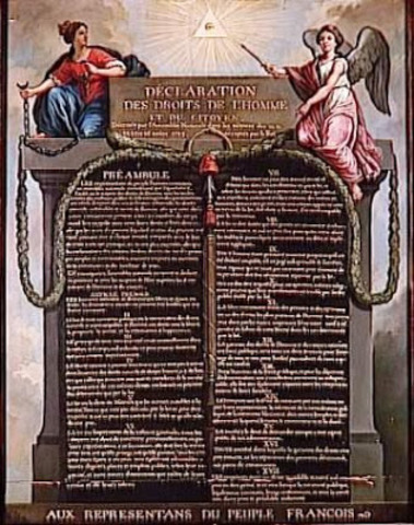 La declaración de los Derechos del Hombre y del Ciudadano