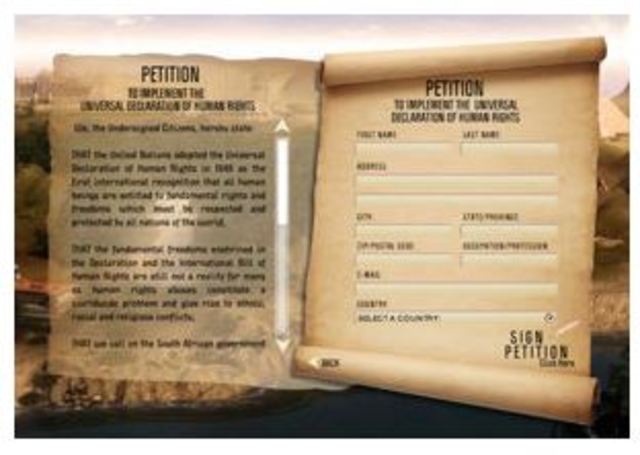 Petición de los derechos