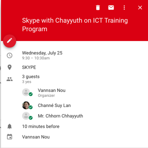 Skype Meeting with KAPE