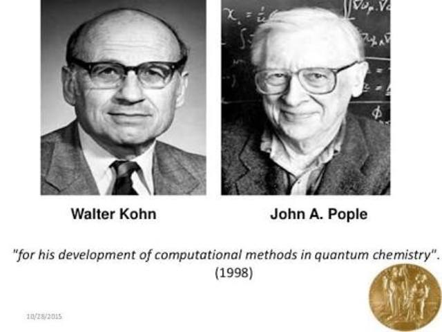 Walter Kohn y John A. Pople por el desarrollo de importantes métodos cuánticos.
