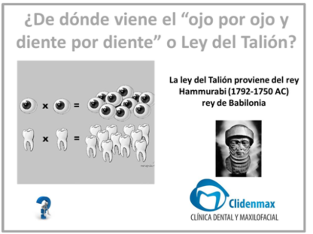ley del talion " ojo por ojo y diente por diente"