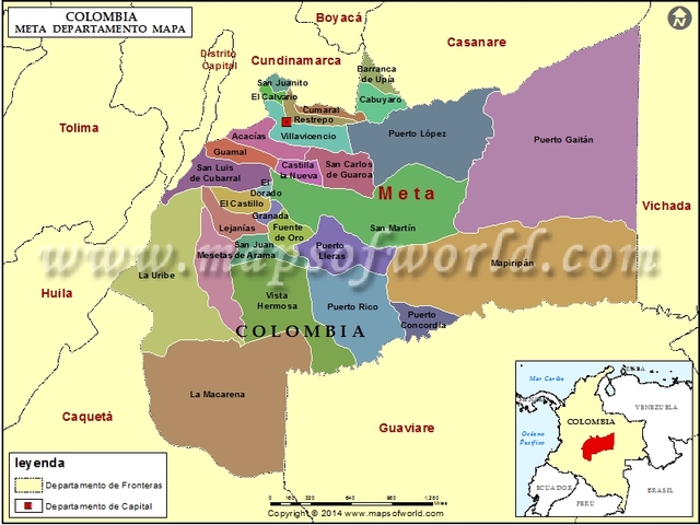 Se le segrega al Meta parte del territorio oriental