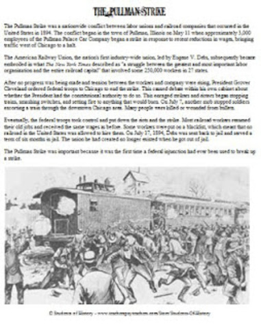 The Pullman and Homestead Strikes