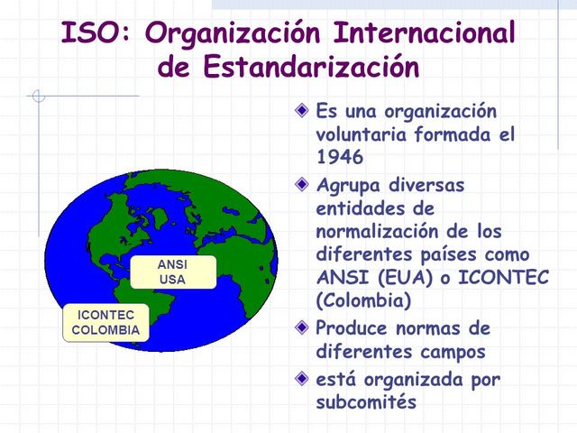 Creación de la Organización Internacional de Estandarización