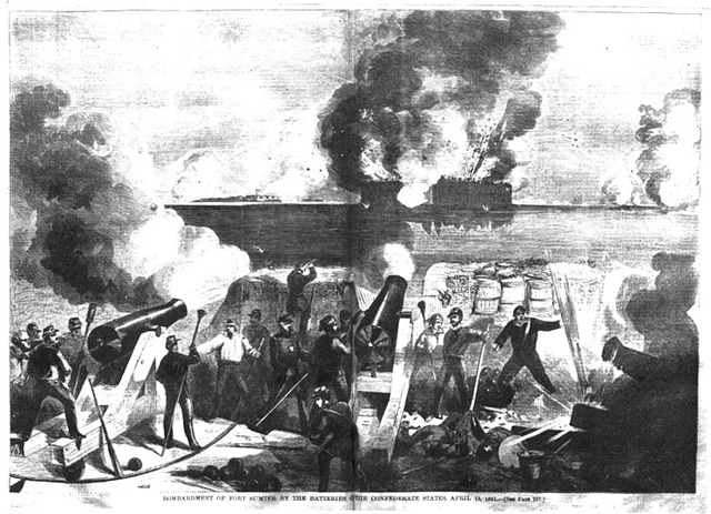 The Beginning of the Firing on Fort Sumter