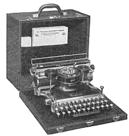 LA PRIMERA  MAQUINA DE ESCRIBIR: