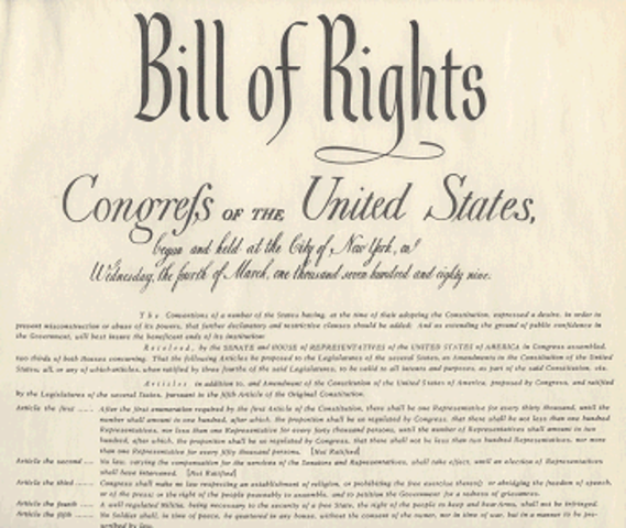 Bill of Rights Adopted