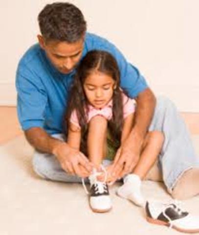 Learning how to tie my shoes