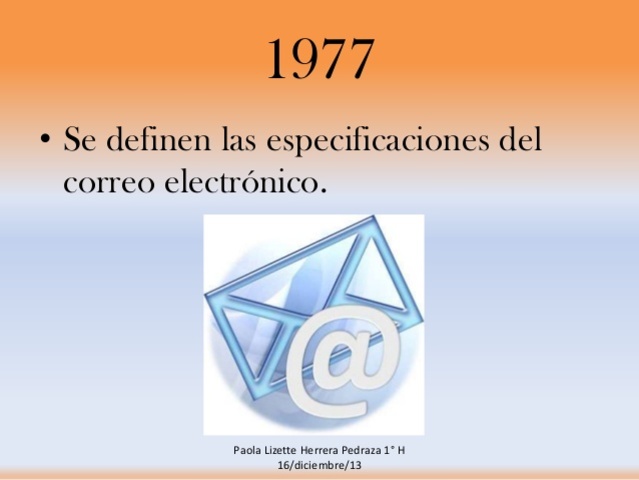 Se definen las especificaciones del correo electronico