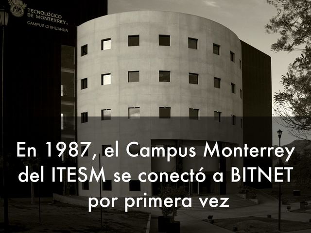 1987, Por primera se establece en Mèxico la primera  conexión a Internet