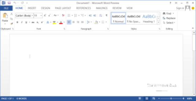 Word 2013 para Windows y Mac OS X