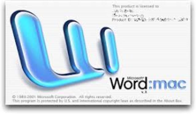 Word v.X la Primera version de la Mac OS X