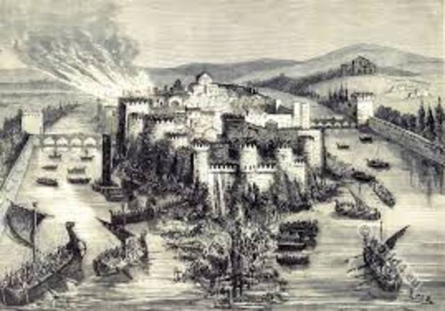 The Vikings siege France.