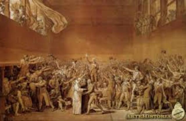 Junio 20, 1789Juramento de la cancha de tenis.