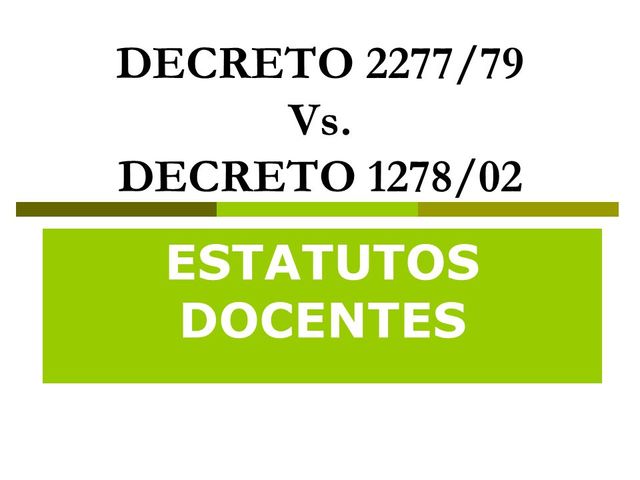 ESTATUTO DOCENTE 2277