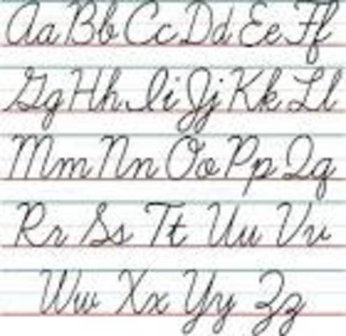Learning to write cursive
