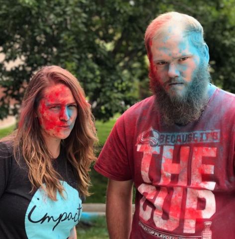 My youth leaders at my church, Brian and Rebecca, leaving