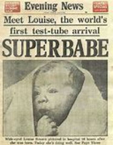 NACE EL PRIMER BEBE PROBETA