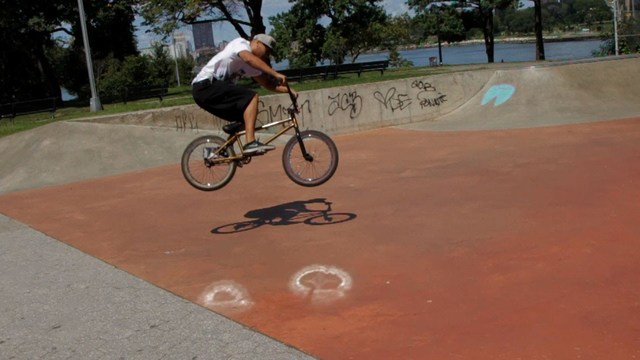 learned how to bunny-hop on a bike