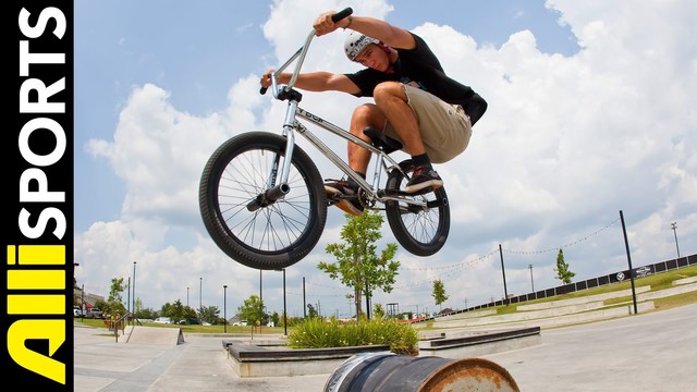learning how to bunny hop on a bike