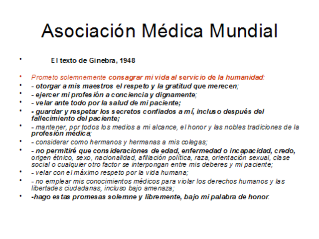 la Asociación Médica Mundial