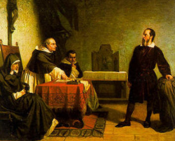 Galileo has to take back his work and theories