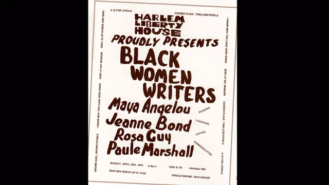 Maya joins the Harlem Writers Guild in NY