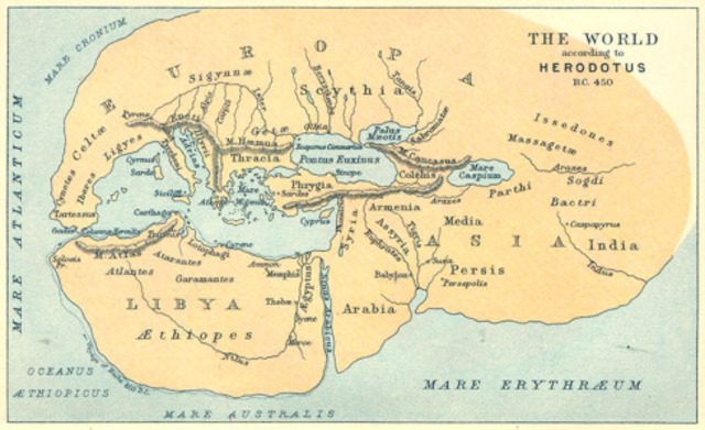 Mapa de Heródoto de Halicarnaso