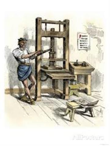 The invention of the printing press