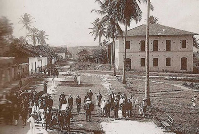 Arriving of the spanish