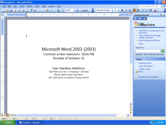 Word 2003