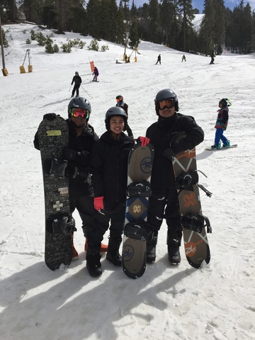 I went snowboarding for the first time