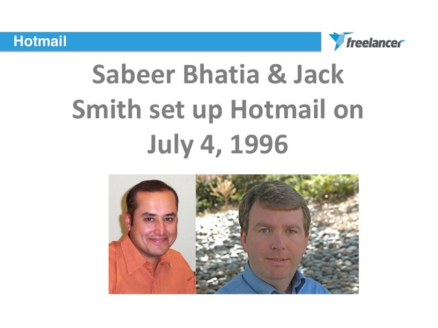 Lanzamiento de Hotmail