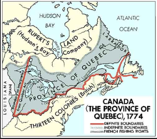 Coercive/Intolerable Acts: Quebec Act