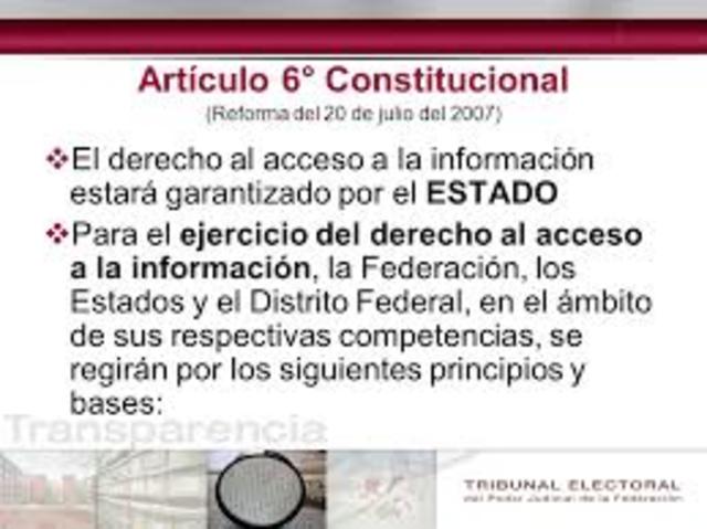 Reforma del artículo 6° Constitucional