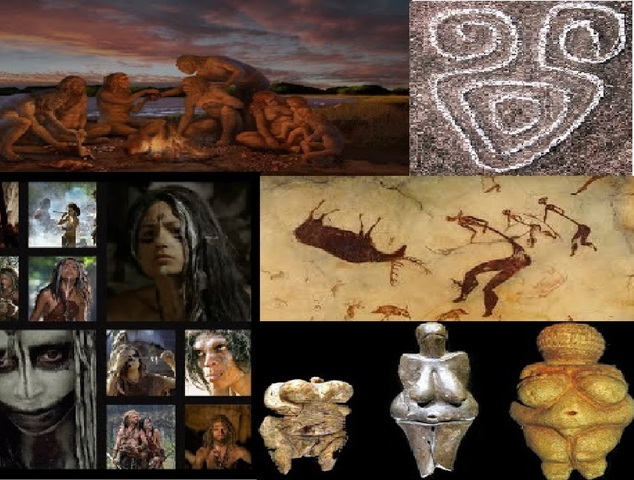 prehistoria: el realismo, frente al simbolismo, la abstracción, la estilización y el esquematismo