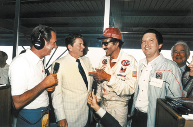Richard Petty Wins #200, President Regan in attendance