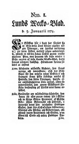 Lunds Weckoblad brinda asesorias por correspondencia.