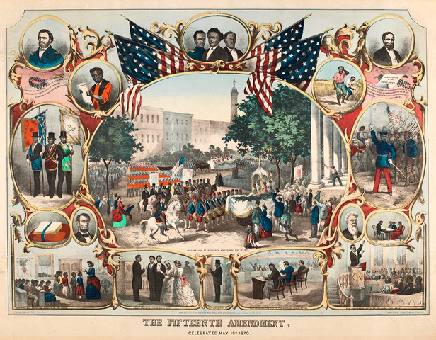 The adding of 13th, 14th, 15th Amendments