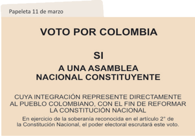 Voto extra en las elecciones de marzo 1990