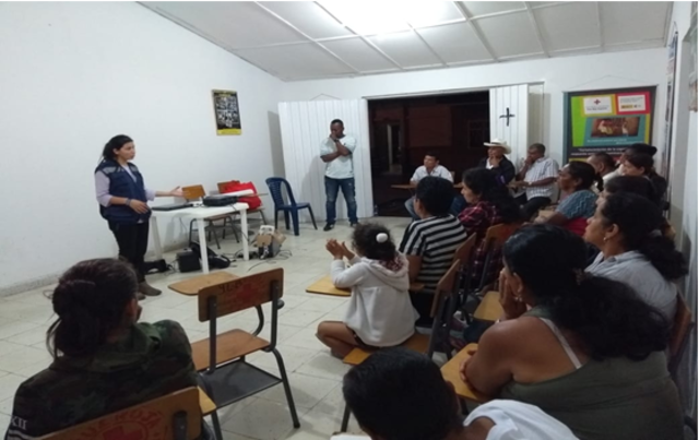 Taller uso eficiente y ahorro del agua sector  prados norte-santa teresita Charla motivacional proceso de concientización buen uso del recurso hídrico.