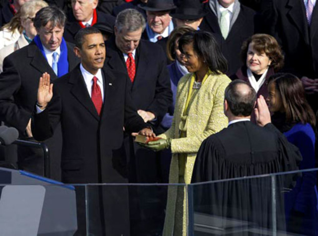 1 st African American President sworn into office