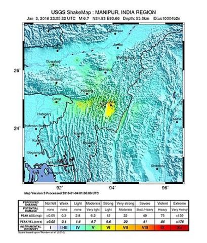 TERREMOTO EN EL NORESTE DE INDIA