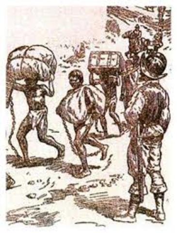 La esclavitud en la época colonial.