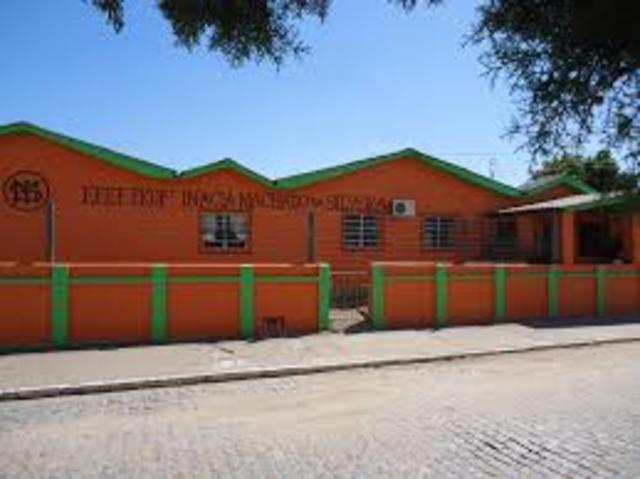 Primeiro dia de aula - na escola Inácia Machado da Silveira