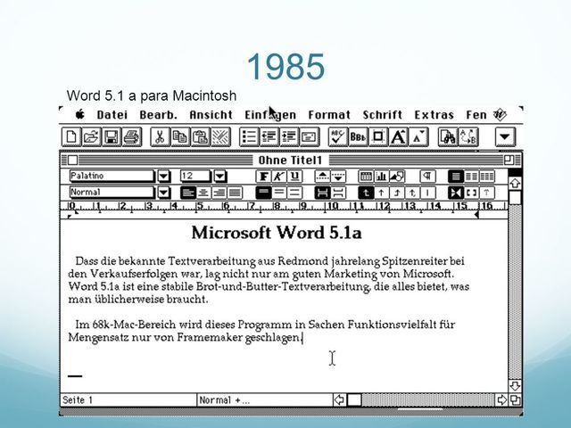 Primera versión de Word para Macintosh
