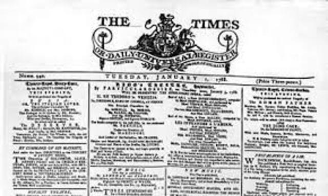 Primer publicación de The Times