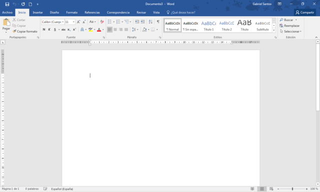 Word 2016 Ultima version (Build 16.0.10228.20134)