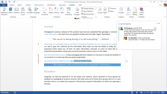 word 2013 version 5.0