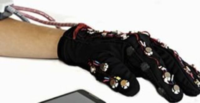 El guante de braille.